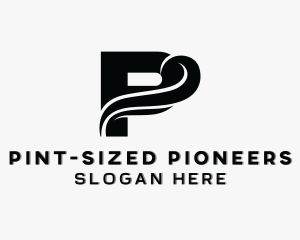 Swoosh Tailoring Apparel Letter P logo design