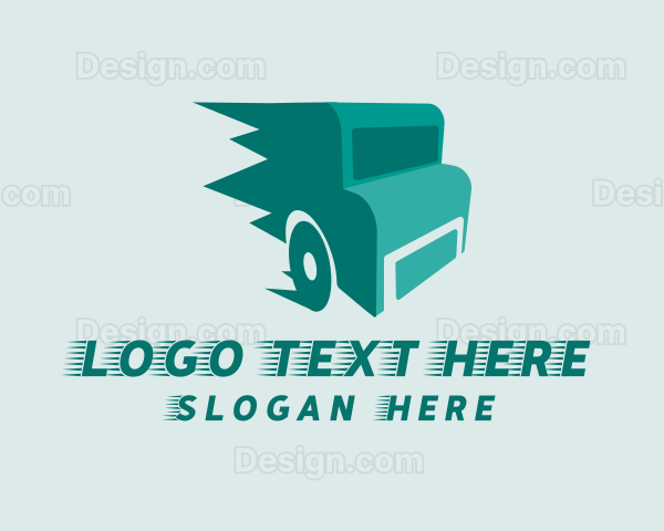 Fast Teal Truck Logo