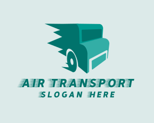 Fast Teal Truck logo design