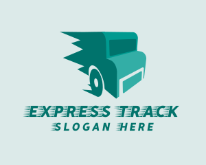 Fast Teal Truck logo design