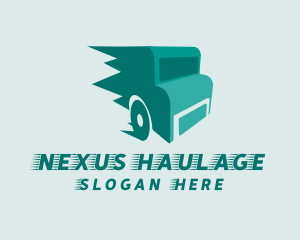 Fast Teal Truck logo design