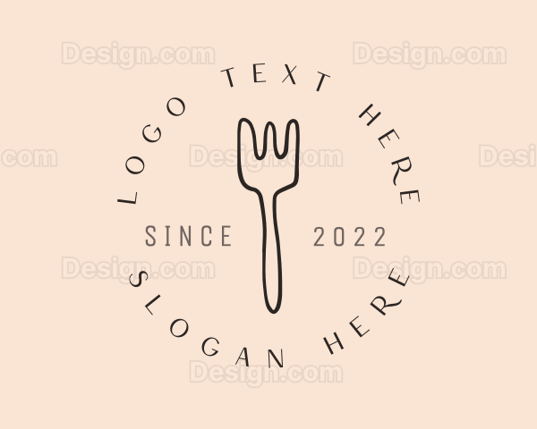 Dinnerware Fork Dining Logo