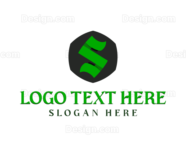 Hexagon Tape Letter S Logo