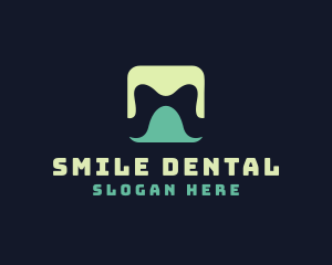 Dental Tooth M logo design