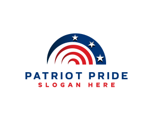 American National Patriotic logo design