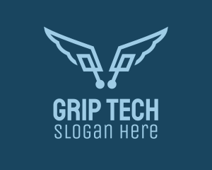 Digital Tech Wings  logo design