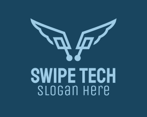 Digital Tech Wings  logo design