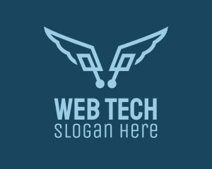 Digital Tech Wings  logo design