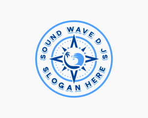 Travel Beach Compass logo design