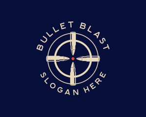 Sniper Bullet Target Scope logo design