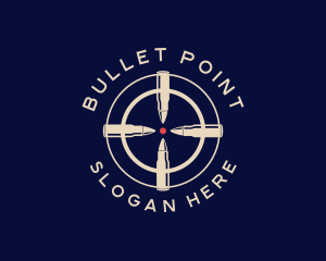 Sniper Bullet Target Scope logo design