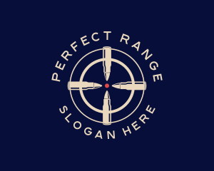 Sniper Bullet Target Scope logo design