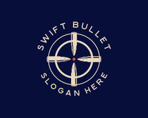 Sniper Bullet Target Scope logo design