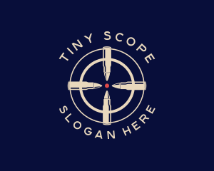 Sniper Bullet Target Scope logo design