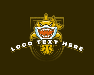 Basketball Varsity Shark logo