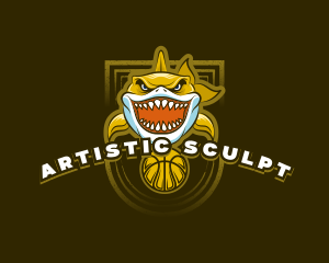 Basketball Varsity Shark logo design