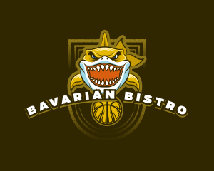 Basketball Varsity Shark logo design