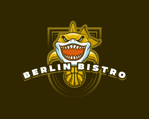 Basketball Varsity Shark logo design