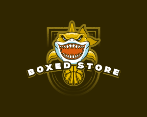 Basketball Varsity Shark logo design