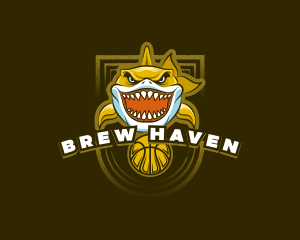 Basketball Varsity Shark logo design