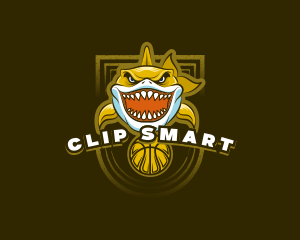 Basketball Varsity Shark logo design