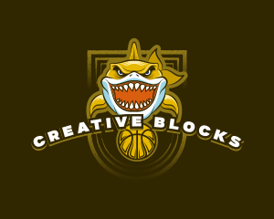 Basketball Varsity Shark logo design