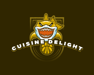 Basketball Varsity Shark logo design