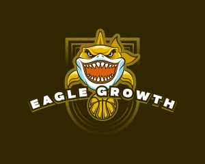 Basketball Varsity Shark logo design