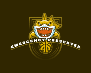 Basketball Varsity Shark logo design