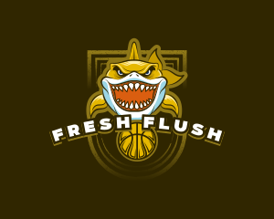 Basketball Varsity Shark logo design