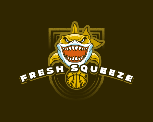 Basketball Varsity Shark logo design