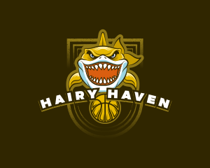 Basketball Varsity Shark logo design