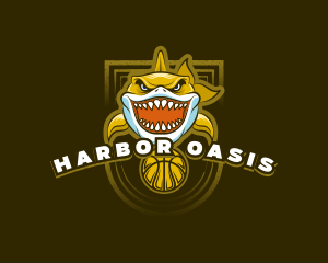 Basketball Varsity Shark logo design