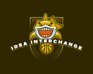 Basketball Varsity Shark logo design