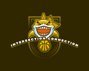 Basketball Varsity Shark logo design