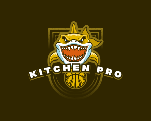 Basketball Varsity Shark logo design