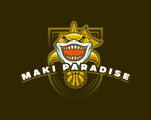 Basketball Varsity Shark logo design