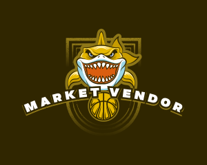 Basketball Varsity Shark logo design