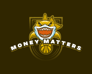 Basketball Varsity Shark logo design