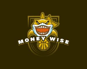 Basketball Varsity Shark logo design