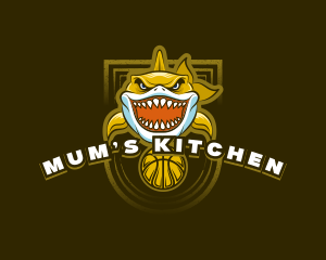 Basketball Varsity Shark logo design