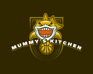 Basketball Varsity Shark logo design