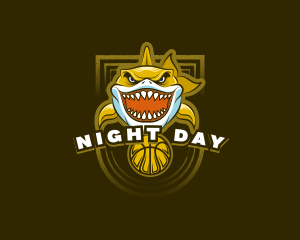 Basketball Varsity Shark logo design