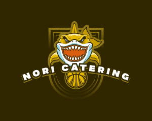 Basketball Varsity Shark logo design