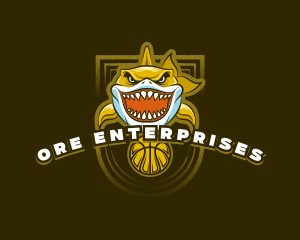 Basketball Varsity Shark logo design