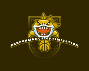 Basketball Varsity Shark logo design