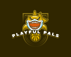 Basketball Varsity Shark logo design