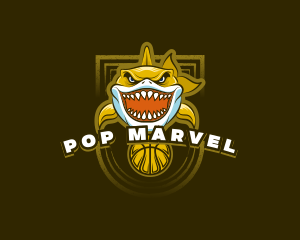 Basketball Varsity Shark logo design