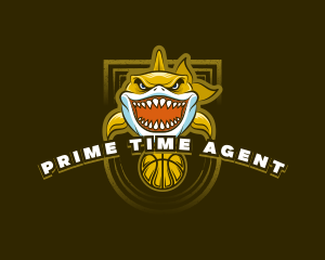 Basketball Varsity Shark logo design