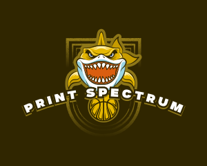 Basketball Varsity Shark logo design